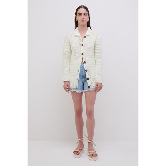 NWT Jonathan Simkhai x Elexiay Crochet Cardigan S - Picture 3 of 5